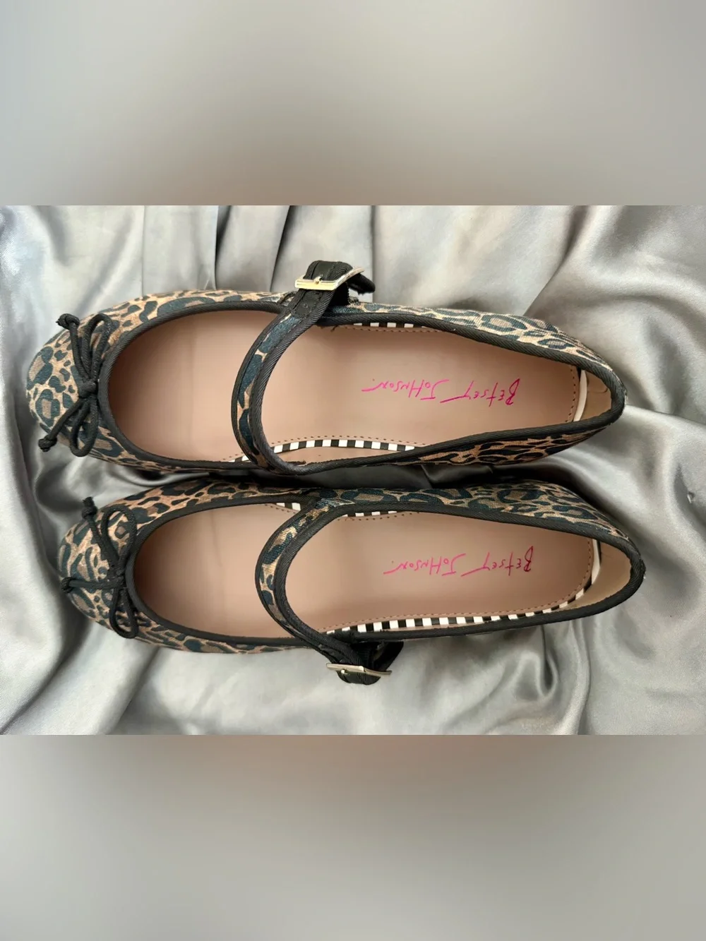 Betsey Johnson Hellena Leopard Mary Jane Flats